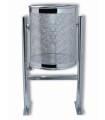 PAPELERA MOD «RHIN» ACERO INOX