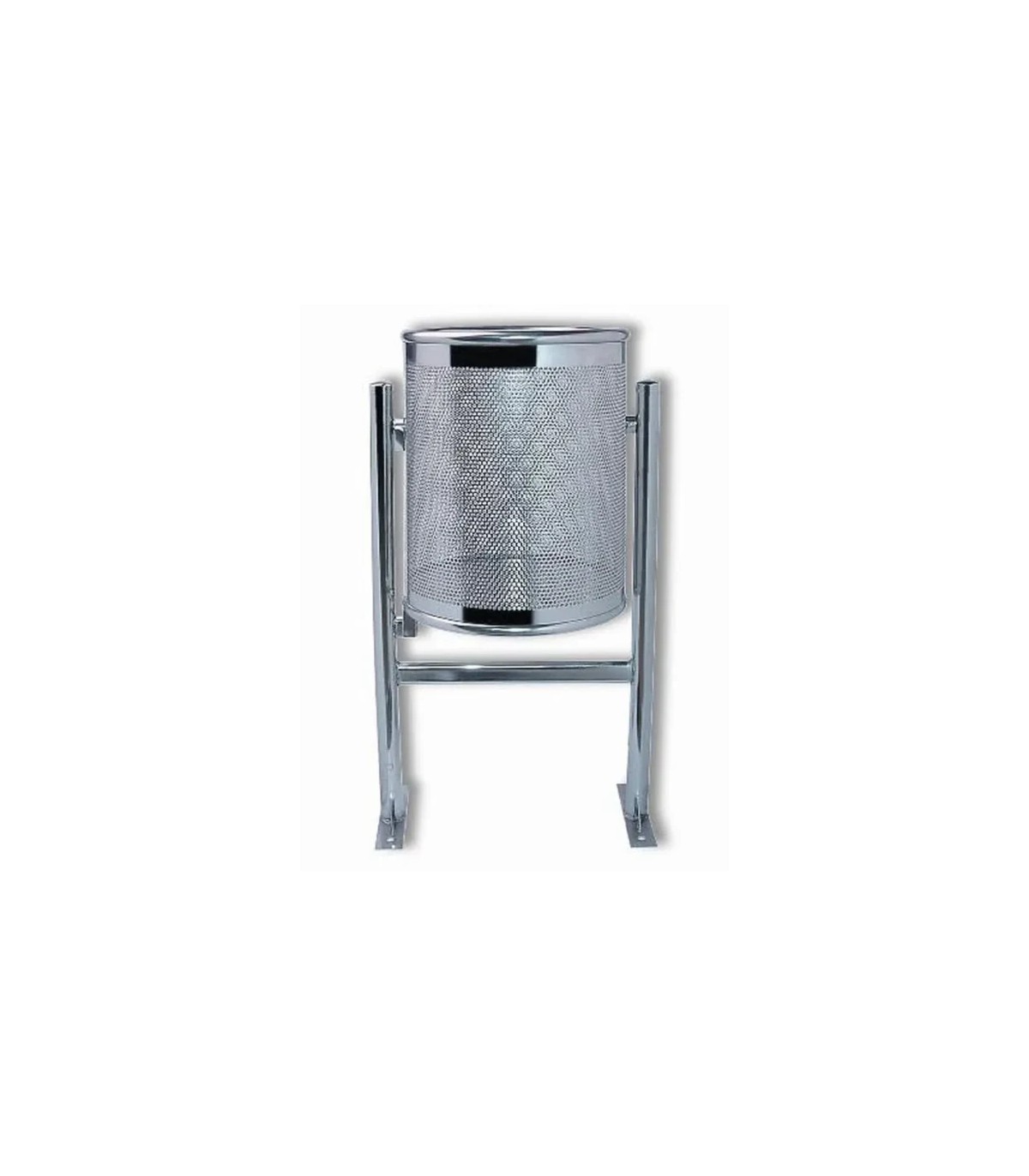 PAPELERA MOD «RHIN» ACERO INOX
