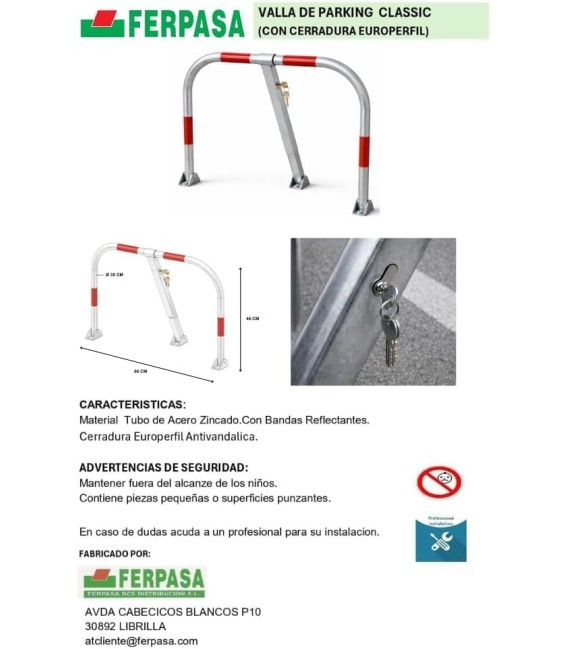 VALLA PARKING MOD CLASSIC C/CERR  EUROPERFIL