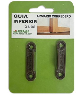 GUIA INFERIOR PLASTICO P/CORREDERAS BOLSA DE 2 UNIDADES