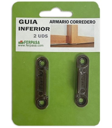 GUIA INFERIOR PLASTICO P/CORREDERAS BOLSA DE 2 UNIDADES