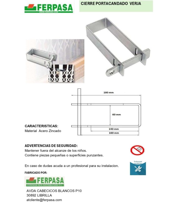 Portacandados Verja