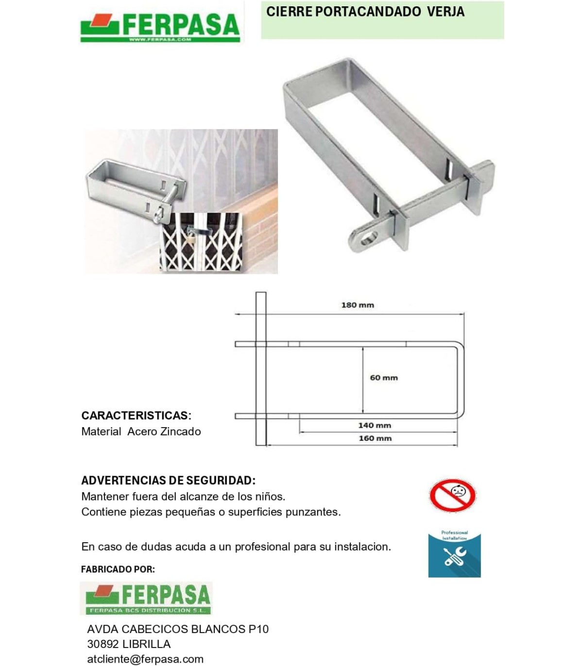 Portacandados Verja