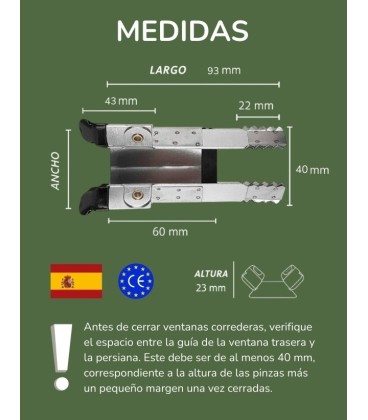 Pinzas Antirrobo Persianas