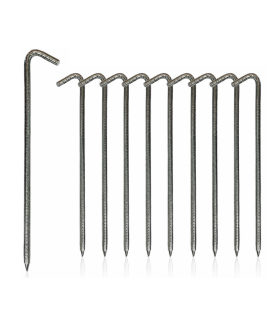 Piquetas de Camping 25 cm de Acero Galvanizado Pack 10