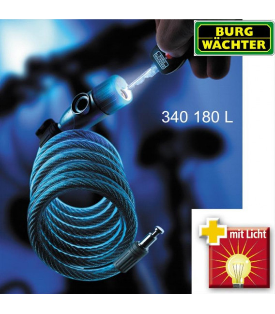 Candado Bici Con Luz y Llave 340 180 cm